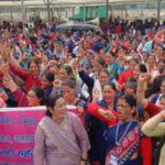 आंगनबाड़ी कार्यकर्ताओं ने किया सीएम आवास कूच