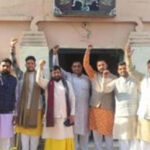 घूसखोर पंडत फिल्म के विरोध में ब्राह्मणों का प्रदर्शन  